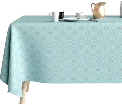 NAPPE FLOCON BLEU 150X350CM 100% POLYESTER