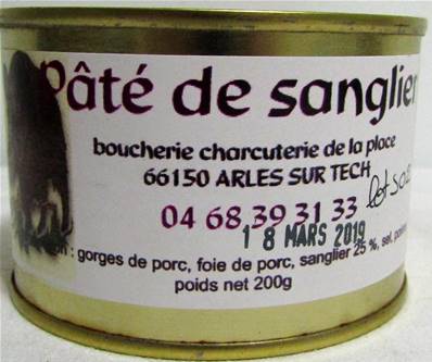 Pâté de sanglier artisanal