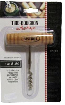 Tire-bouchon authentique bois et métal
