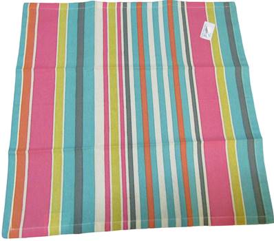 Serviette rayures multicolores
