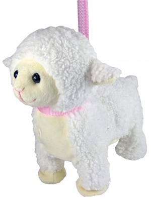 Peluche mouton avec laisse