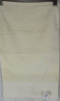 Serviette d'invité brodée le bain écru