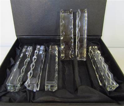 Coffret 6 porte-couteaux verre