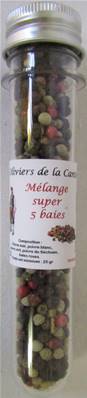 Poivre mélange Super 5 baies tube environ 18gr