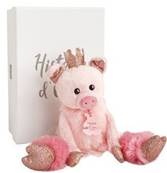 Doudou peluche cochon Rosette 25cm