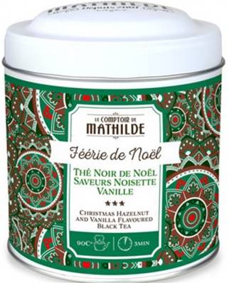 The Noir De Noël Saveurs Noisette Et Vanille 100G Boite Metal