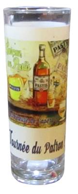 Verre haut Pastis bouteille