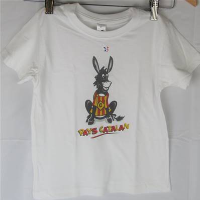 Tee-shirt enfant âne catalan 6 ans blanc