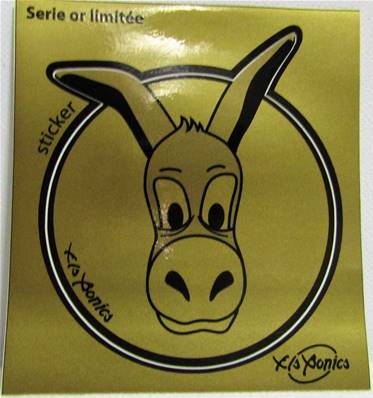 Sticker rond or âne