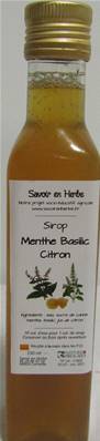 Sirop Menthe-basilic-citron