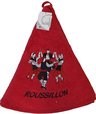 Essuis Mains rond sardane Roussillon rouge