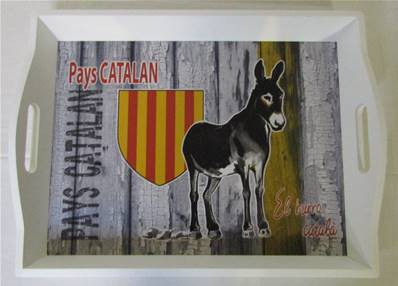 Plateau GM décoratif Pays Catalan burro