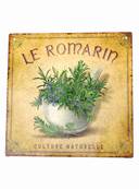 Plaque alu 19x19cm romarin