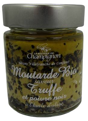 Moutarde Bio truffe et poivre noir