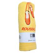 Serviette d'invité anneau 30x50 brodé espadrilles Roussillon jaune