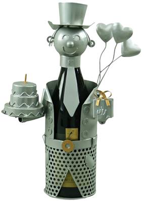 Anniversaire support de bouteille métal
