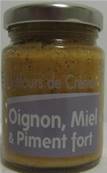 Velours de crème oignon, miel et piment fort