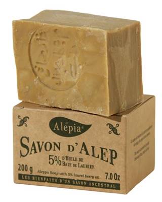 Savon d'Alep 5 % 190 gr Alepia fabriqué en Syrie