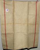 Torchon ancien métis epais damiers beige