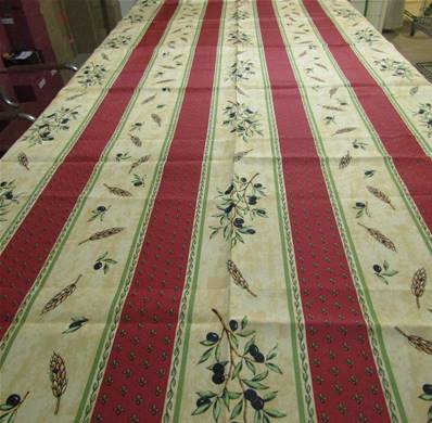 Nappe 150x300 imprimé provencal rouge/jaune