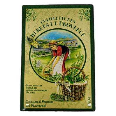 Magnet plaque cueillette des herbes de Provence