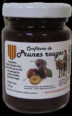 Confiture prunes rouges 100gr