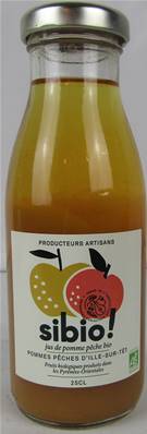 Jus de pomme/pêche 25cl BIO