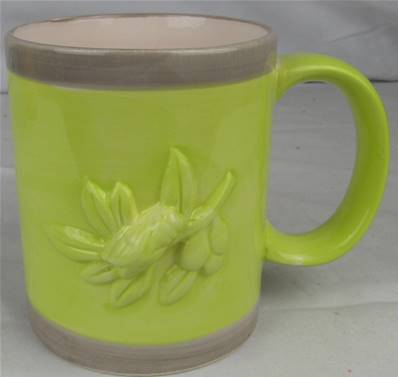 Mug vert relief olives