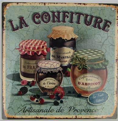 Plaque alu 19x19cm confiture