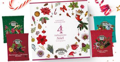 Coffret gourmand aux 4 infusions de Noël BIO