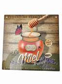 Plaque alu 19x19cm miel 2
