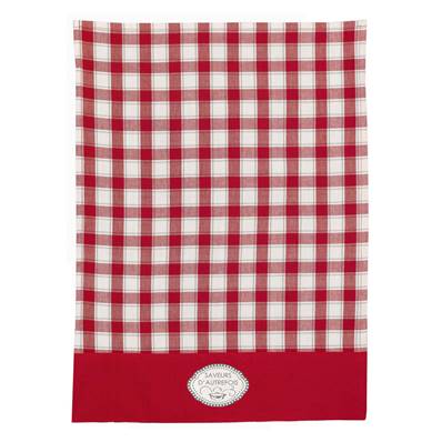 TORCHON SAVEURS D'AUTREFOIS ROUGE 70 X 50
