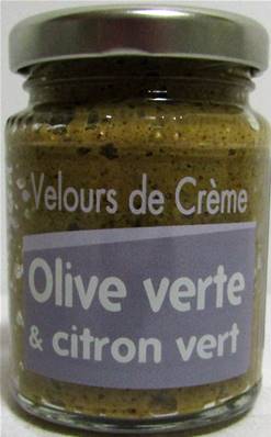 Velours de crème olive verte et citron vert