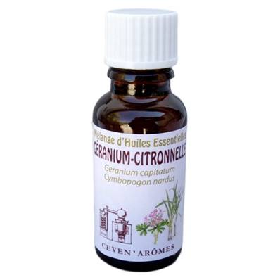 Mélange HE géranium/citronnelle 20ml