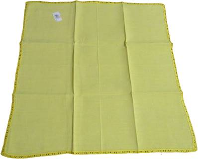 Serviette unie lin jaune 47x47