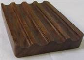 Porte savon bois rainuré marron