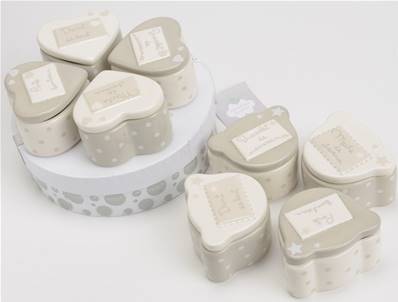 Coffret de naissance beige flocon le petit mouton