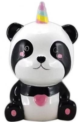 TIRELIRE PANDA LICORNE 9.5 X 9.1 X H.15.6 CM