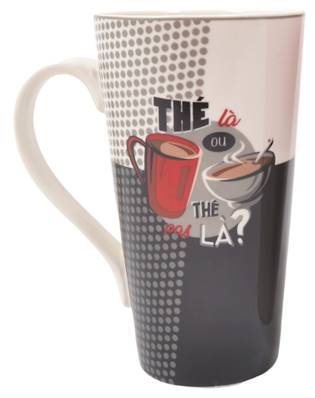 Mug XL noir thé là ou thé pas là