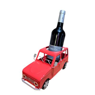 Support bouteille Félix métal rouge 4L 30x15x16cm