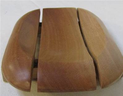 Porte savon bois rectang angles arrondis