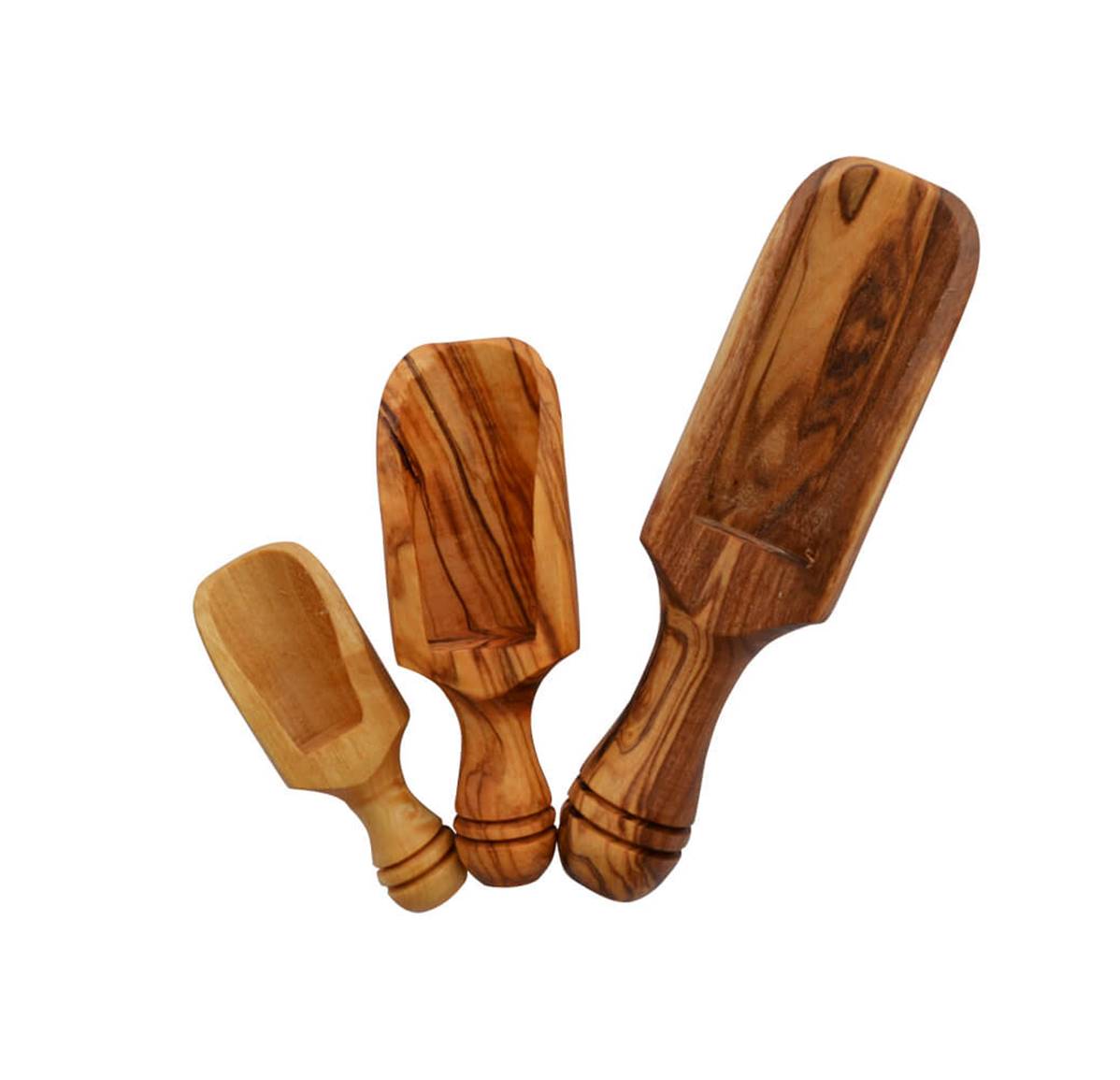 Cuillère En Bois D'olivier APS - 26,5 Cm, Pour Service, Cuisine Et Décoration