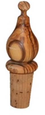 Bouchon forme poire bois d'olivier
