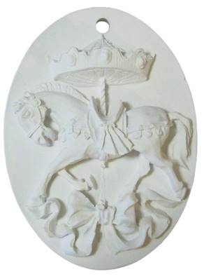 Plâtre neutre à parfumer ovale carrousel