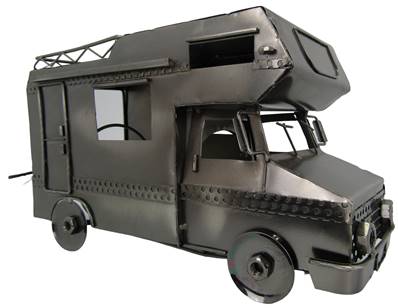 Camping-car gris support de bouteille métal
