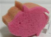 Eponge cochon rose