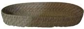 Corbeille plate ovale ratan