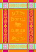 Torchon Apéro orange 50x70cm