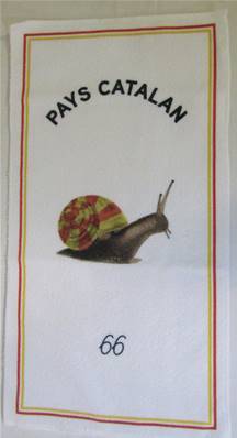 Lavette 21x41 escargot catalan Pays Catalan 66