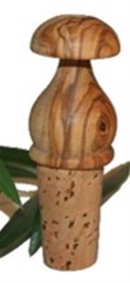 Bouchon forme champignon bois d'olivier